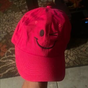 Red Smiley Face Cap